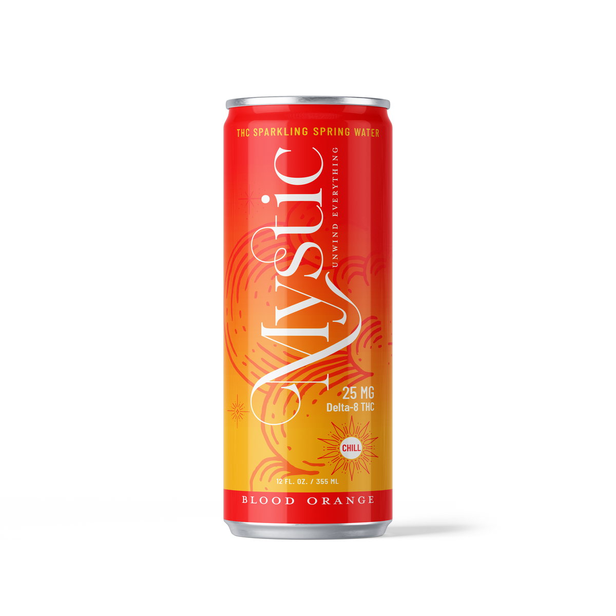 A Big Sale! Mystic Chill/Nirvanic 12 Pack Delta-8 Blood Orange 25 mg